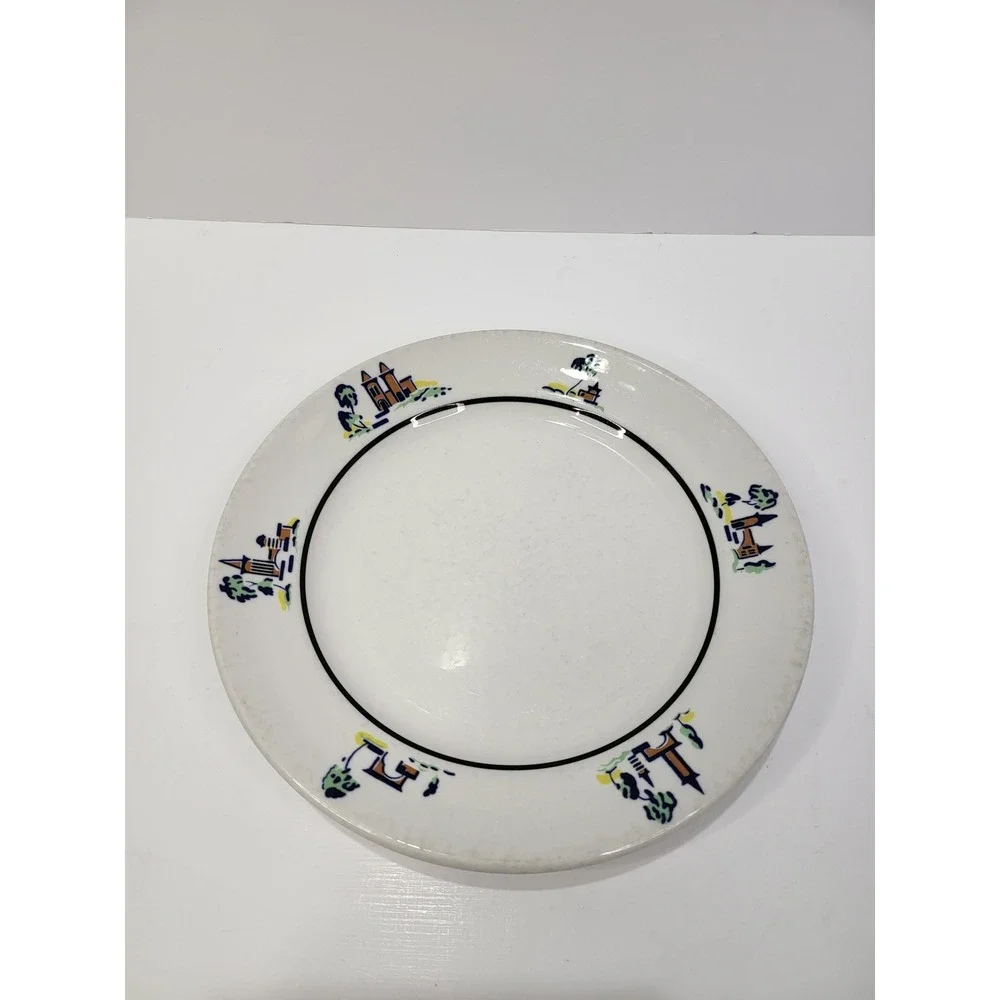 Vintage Syracuse Sterling China Cloister Hotel Sea Island Georgia Dish Set 5pc
